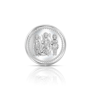 5g Pure Silver Coin – Ram Darbar Engraving | Divine Collectible | Gift & Puja Purpose