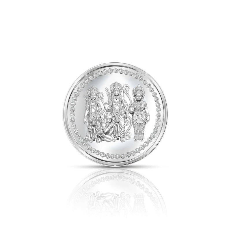 5g Pure Silver Coin – Ram Darbar Engraving | Divine Collectible | Gift & Puja Purpose