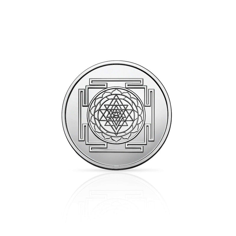 5g Pure Silver Coin – Sri Yantra Engraving | Sacred Geometry | Prosperity & Protection Coin