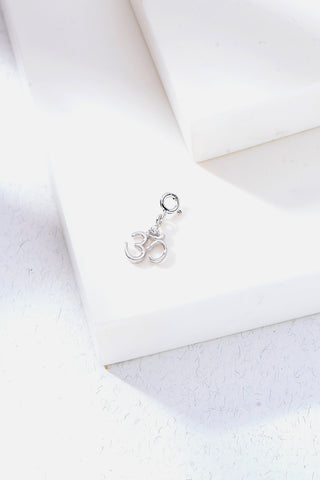 Nipura 925 Sterling Silver Zircon OM Charm Pendant(without chain)