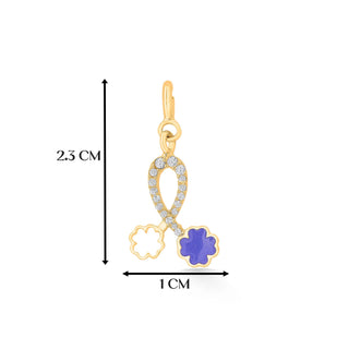 Blooming Clovers Charm 925 Sterling Silver Pendant(without chain)