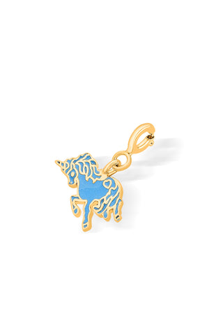 Nipura 925 Sterling Silver Blue Unicorn Charm Pendant(without chain)