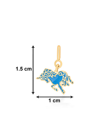 Nipura 925 Sterling Silver Blue Unicorn Charm Pendant(without chain)