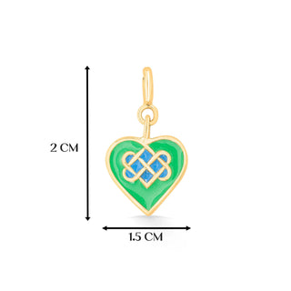 Celtic Heart Charm 925 Sterling Silver Pendant(without chain)