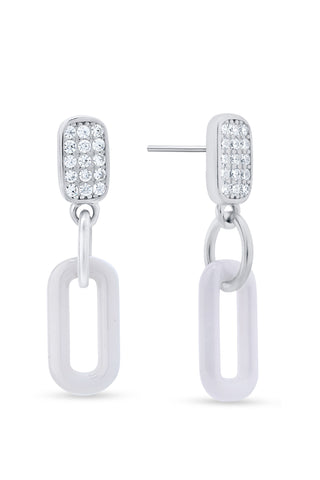 Nipura 925 Sterling Silver Geometric Zircon Pendant Set