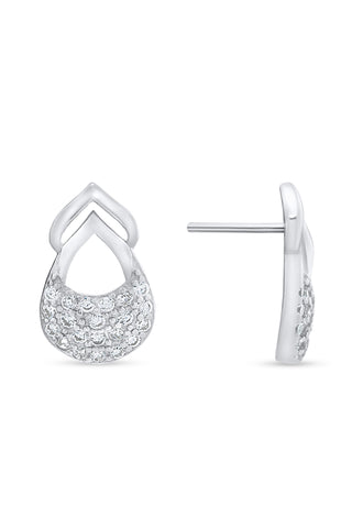 Nipura 925 Sterling Silver Graceful Teardrop Zircon Pendant Set