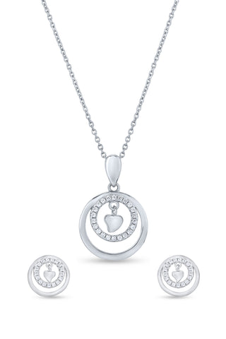 Nipura 925 Sterling Silver Love in Harmony Pendant Set