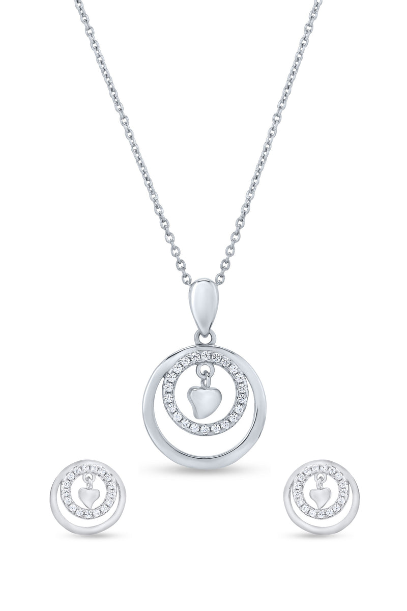 Nipura 925 Sterling Silver Love in Harmony Pendant Set