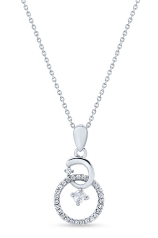 Nipura 925 Sterling Silver Zircon Ring Pendant Set