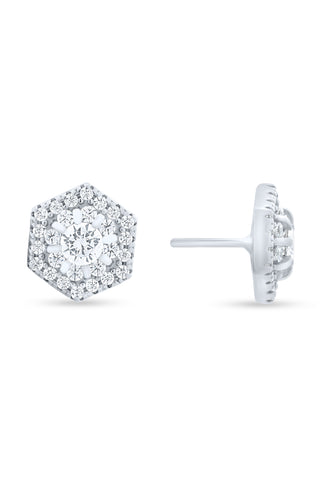 Nipura 925 Sterling Silver Hexagon Zircon Pendant Set