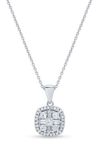 Nipura 925 Sterling Silver Classic Zircon Pendant Set