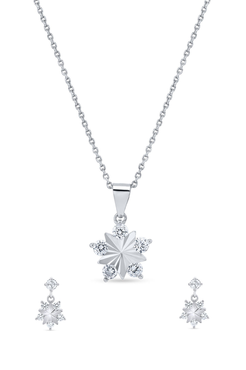 Nipura 925 Sterling Silver Starry Elegance Pendant Set