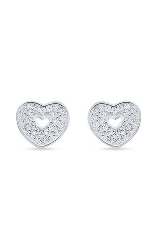 Nipura 925 Sterling Silver Heart Zircon Pendant Set