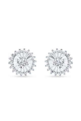 Nipura 925 Sterling Silver Sparkling Sunburst Pendant Set