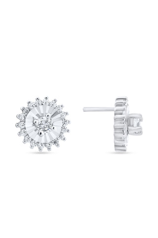 Nipura 925 Sterling Silver Sparkling Sunburst Pendant Set