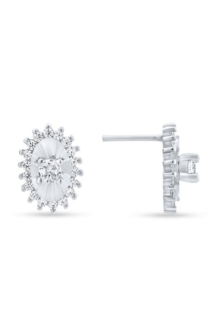 Nipura 925 Sterling Silver Radiant Bloom Zircon Pendant Set