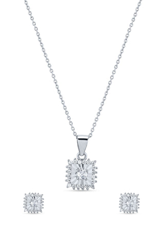 Nipura 925 Sterling Silver Classic Solitaire Pendant Set