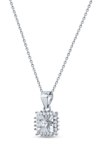 Nipura 925 Sterling Silver Classic Solitaire Pendant Set