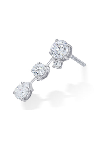 Nipura 925 Sterling Silver Zircon Struck Earrings