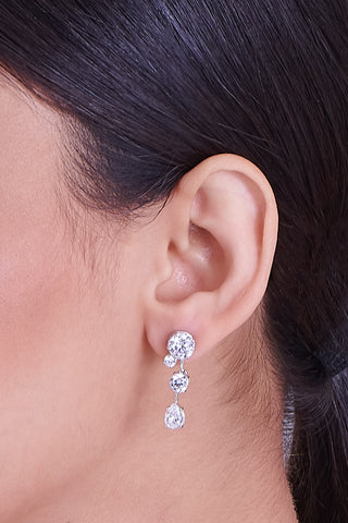 Nipura 925 Sterling Silver Zircon Struck Earrings