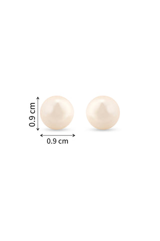 Nipura 925 Sterling Silver Classic Pearl Stud Earrings | Elegant Silver Earrings for Women | Pure Silver Jewelry with Pearls | Perfect Gift for Women & Girls