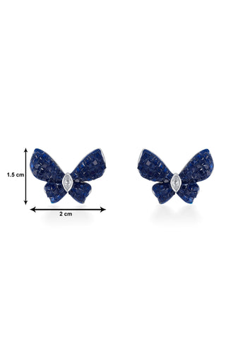 Nipura 925 Sterling Silver Blue Haruki Zircon Earrings