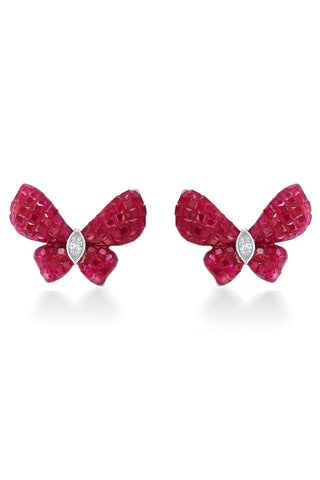 Nipura 925 Sterling Silver Pink Haruki Zircon Earrings