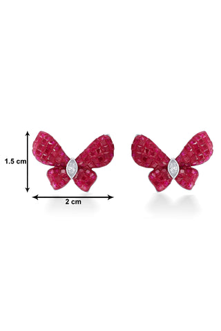 Nipura 925 Sterling Silver Pink Haruki Zircon Earrings