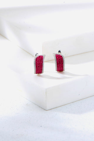 Nipura 925 Sterling Silver Pink Marzia Zircon Earrings