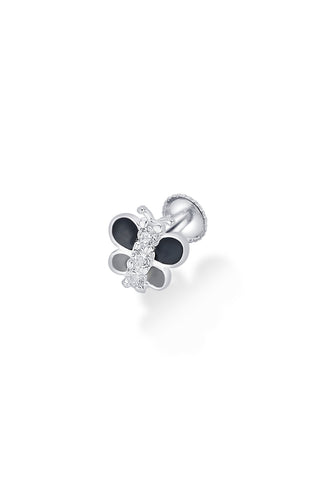 Nipura 925 Sterling Silver Black Butterfly Dreams Studs for Kids