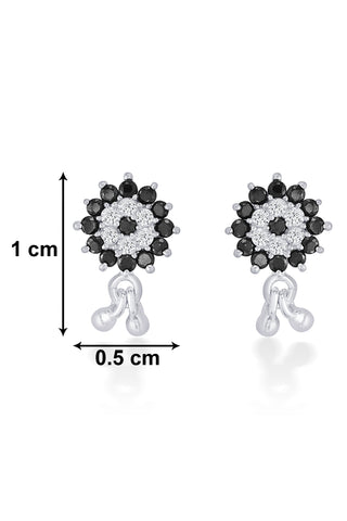 Nipura Sterling Silver Sparkling Charm Stud Earrings for Kids, Baby