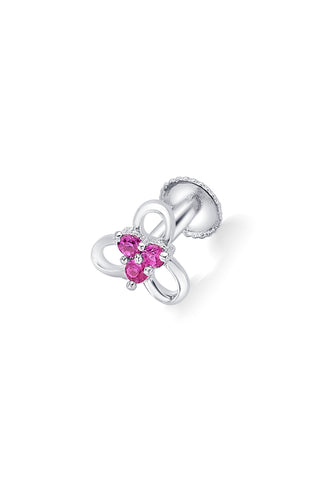 Nipura 925 Sterling Silver Pink Trinity Blossom Stud Earrings