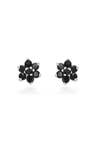 Nipura 925 Sterling Silver Black Twinkle Star Stud Earrings