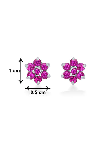 Nipura 925 Sterling Silver Pink Twinkle Star Studs for Kids