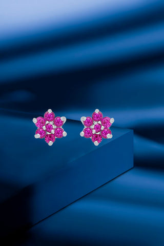 Nipura 925 Sterling Silver Pink Twinkle Star Studs for Kids