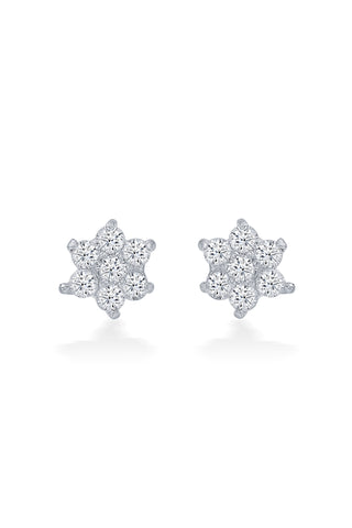 Nipura 925 Sterling Silver Zircon Twinkle Star Studs for Kids