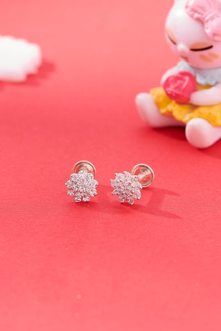 Nipura 925 Sterling Silver Gracie Zircon Floral Stud Earring