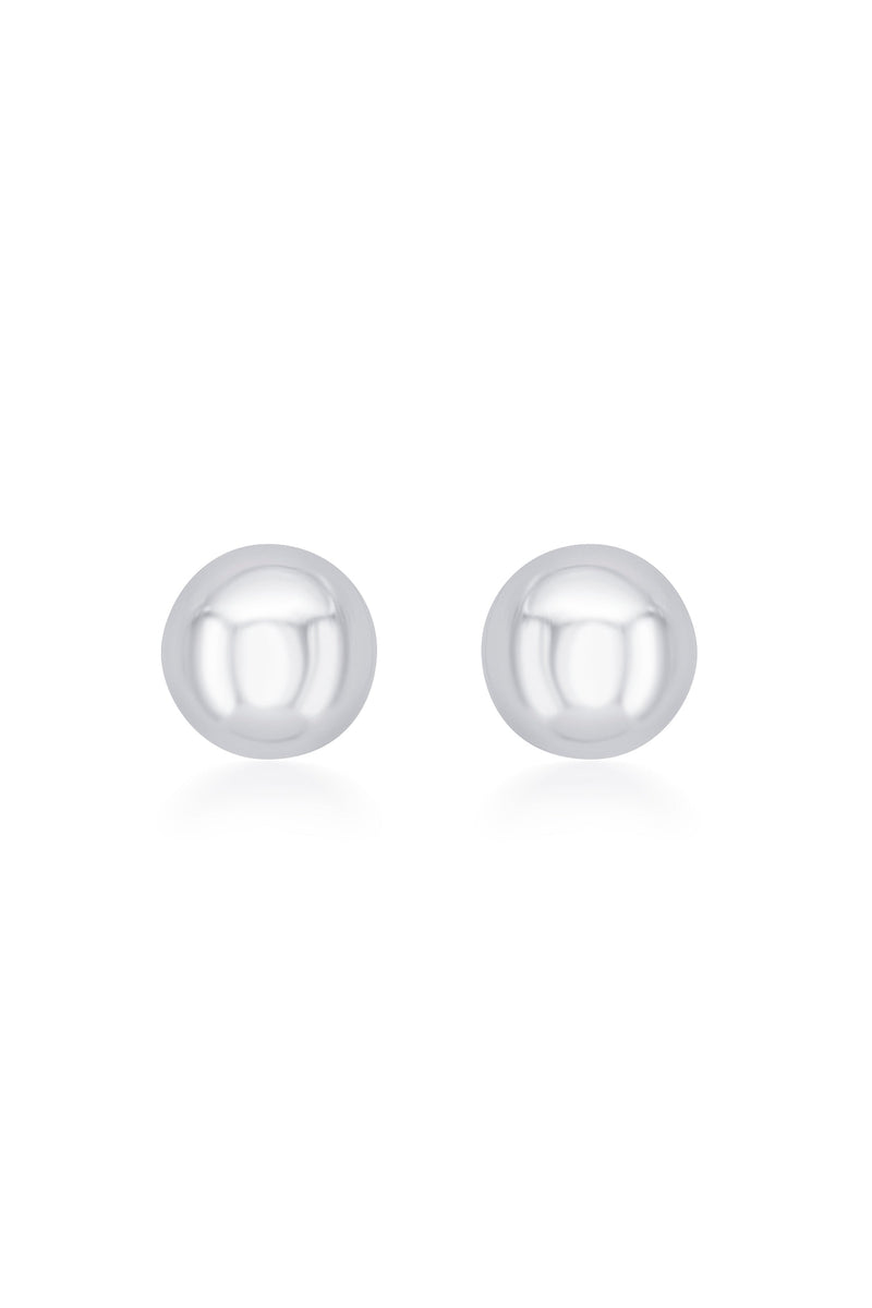 Nipura Sterling Silver Round Ball Stud Earrings for Kids, Girls, Baby | Small Round Stud Earrings | Cute Earrings for Girls | Kids Silver Jewellery,Ideal Gift for Kids