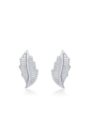 Nipura 925 Sterling Silver Tiny Magic Leaf Studs for Kids