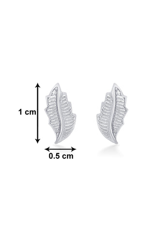 Nipura 925 Sterling Silver Tiny Magic Leaf Studs for Kids