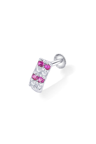 Nipura 925 Sterling Silver Pink-white Twinkling Studs for Kids