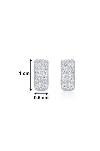 Nipura 925 Sterling Silver Zircon Twinkling Studs for Kids