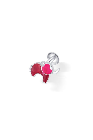 Nipura 925 Sterling Silver Red Dumboo Studs for Kids