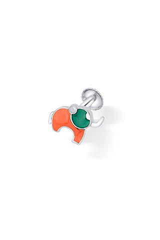 Nipura 925 Sterling Silver Orange Dumboo Studs for Kids