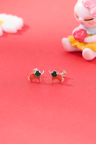 Nipura 925 Sterling Silver Orange Dumboo Studs for Kids