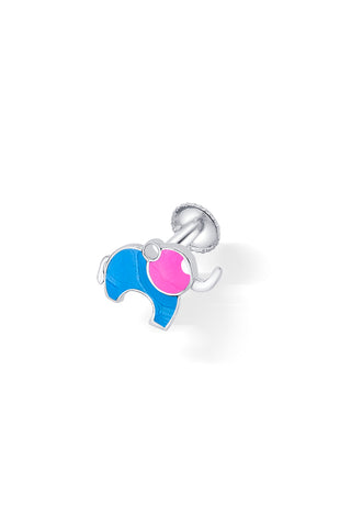 Nipura 925 Sterling Silver Blue Dumboo Studs for Kids