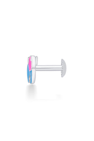 Nipura 925 Sterling Silver Blue Dumboo Studs for Kids