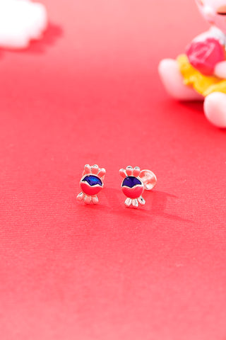 Nipura 925 Sterling Silver Pink-blue Toffee Twinkle Studs for Kids