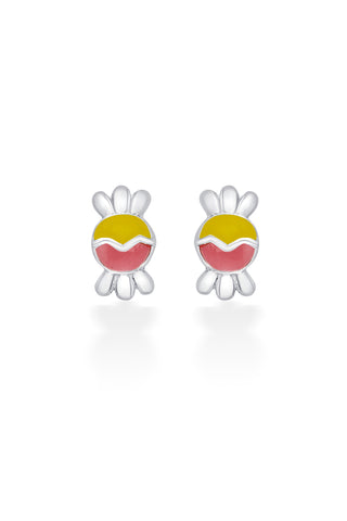 Nipura 925 Sterling Silver Yellow-pink Toffee Twinkle Stud Earrings