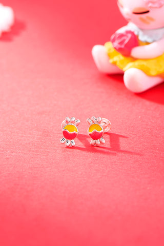 Nipura 925 Sterling Silver Yellow-pink Toffee Twinkle Studs for Kids